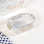 Nestro Microwave Safe Stackable Food Storage Box Set Of 4 Beige S 370ml M 600ml L 1000ml XL 1500ml Nestasia