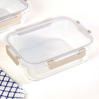 Nestro Microwave Safe Stackable Food Storage Box Set Of 4 Beige S 370ml M 600ml L 1000ml XL 1500ml Nestasia