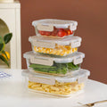 Nestro Microwave Safe Stackable Food Storage Box Set Of 4 Beige S 370ml M 600ml L 1000ml XL 1500ml Nestasia