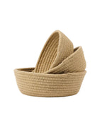 Natural Jute Storage Baskets Set of 3 for Living Room, Bedroom, and Office Organization