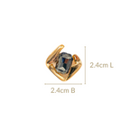 Noir Twist Statement Studs Nestasia