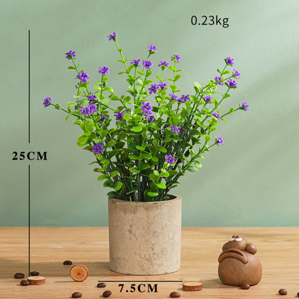Pot With Faux Flowers Nestasia