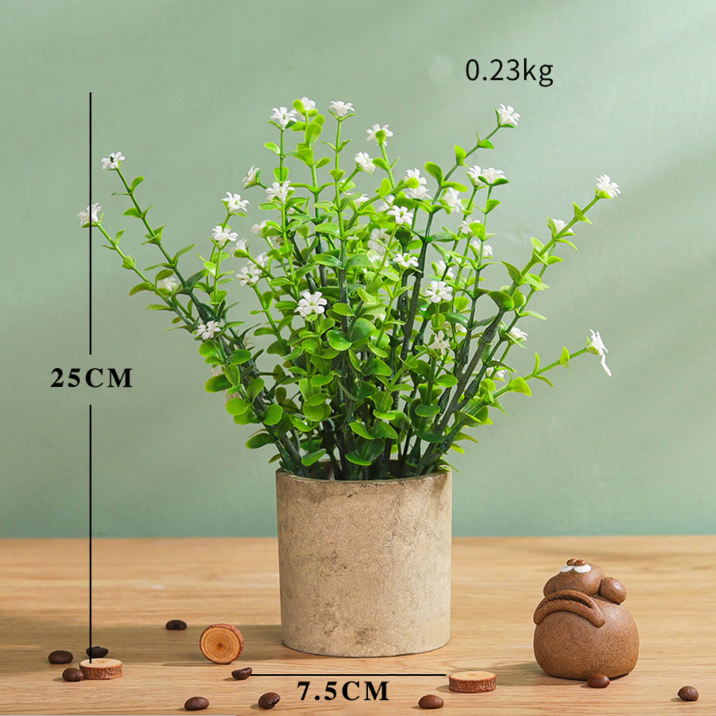 Pot With Faux Flowers Nestasia