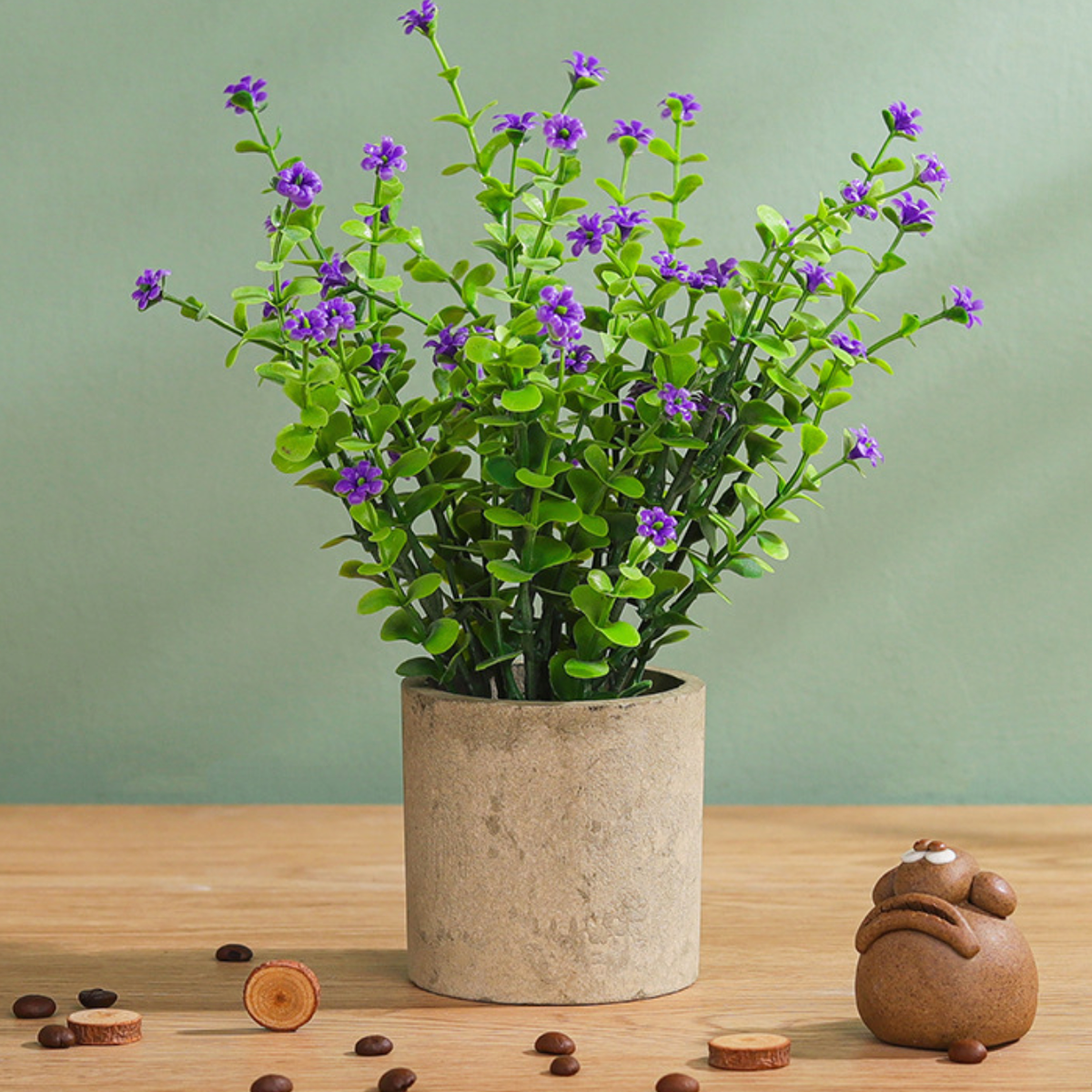 Pot With Faux Flowers Nestasia