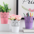 Decorative Metal Lace Design Planter Basket Nestasia