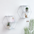 Hexagon Wall Shelf - White Nestasia