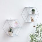 Hexagon Wall Shelf - White Nestasia