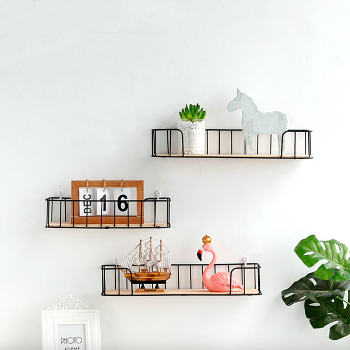 Wall Bookshelf - Black Nestasia