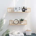 Wall Bookshelf - Gold Nestasia