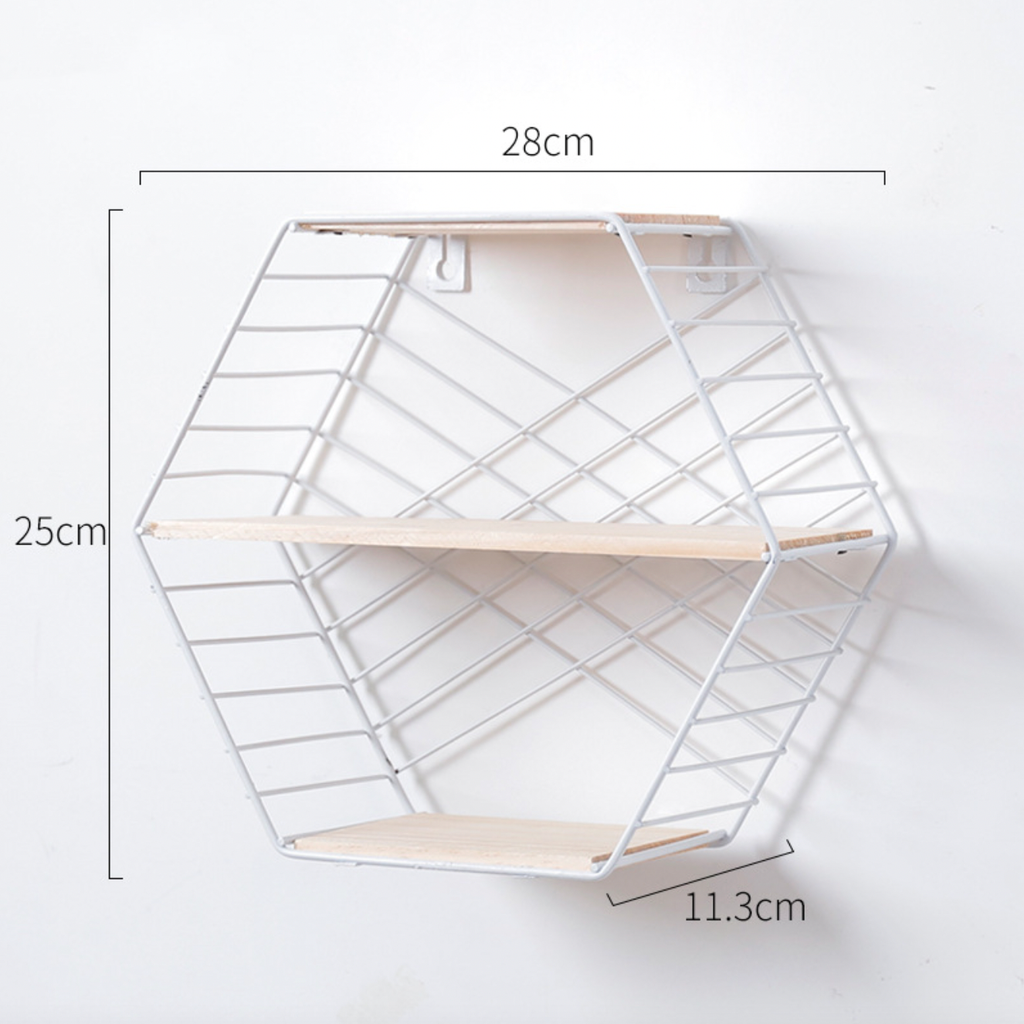 Hexagon Shelf For Wall Nestasia