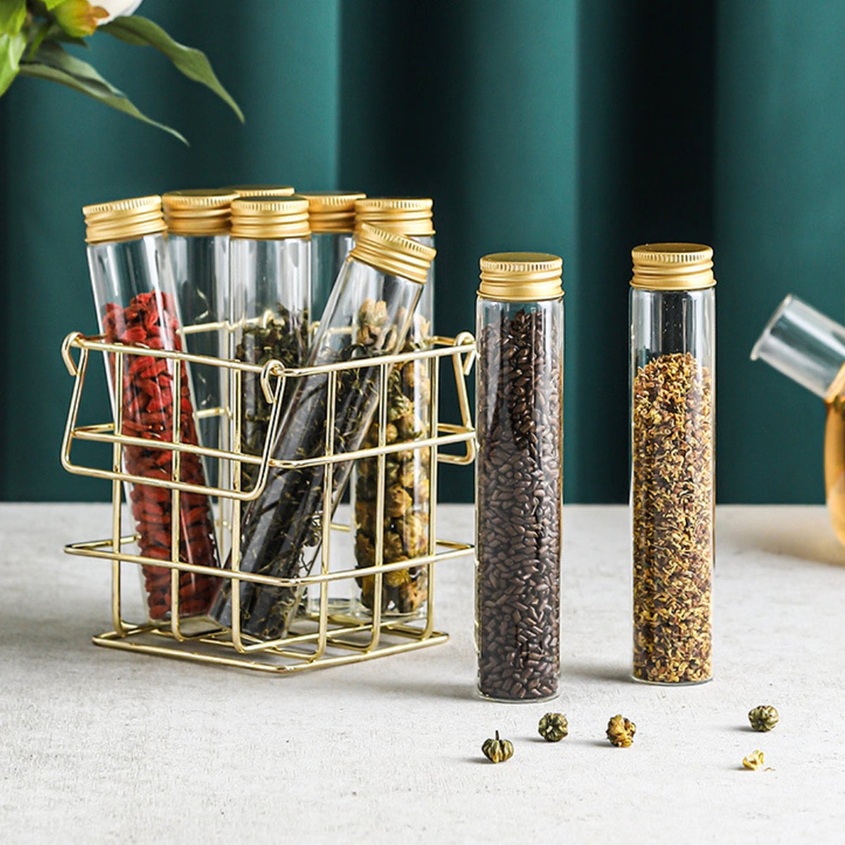 Metal Stand with Mini Jar Nestasia
