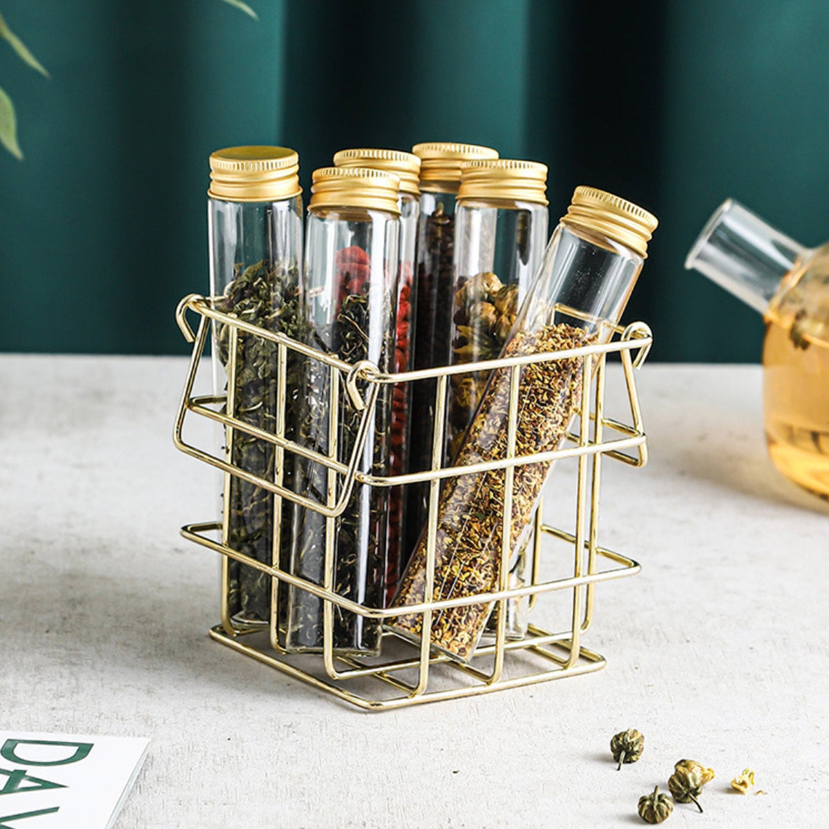 Metal Stand with Mini Jar Nestasia