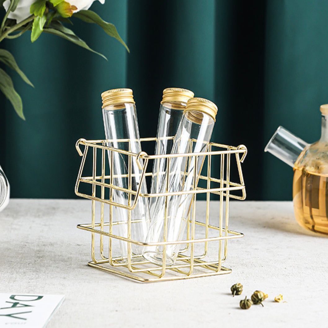 Metal Stand with Mini Jar Nestasia