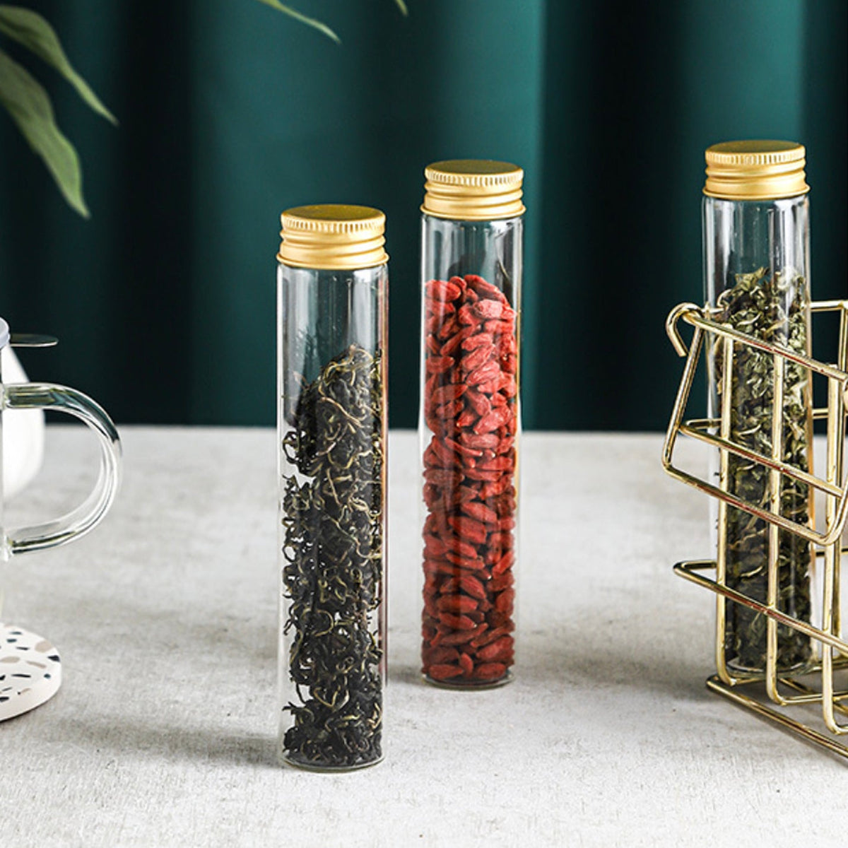 Metal Stand with Mini Jar Nestasia