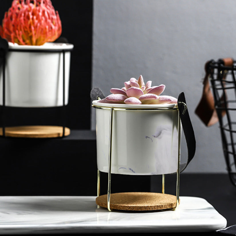 Bucket Style Ceramic Planter Nestasia
