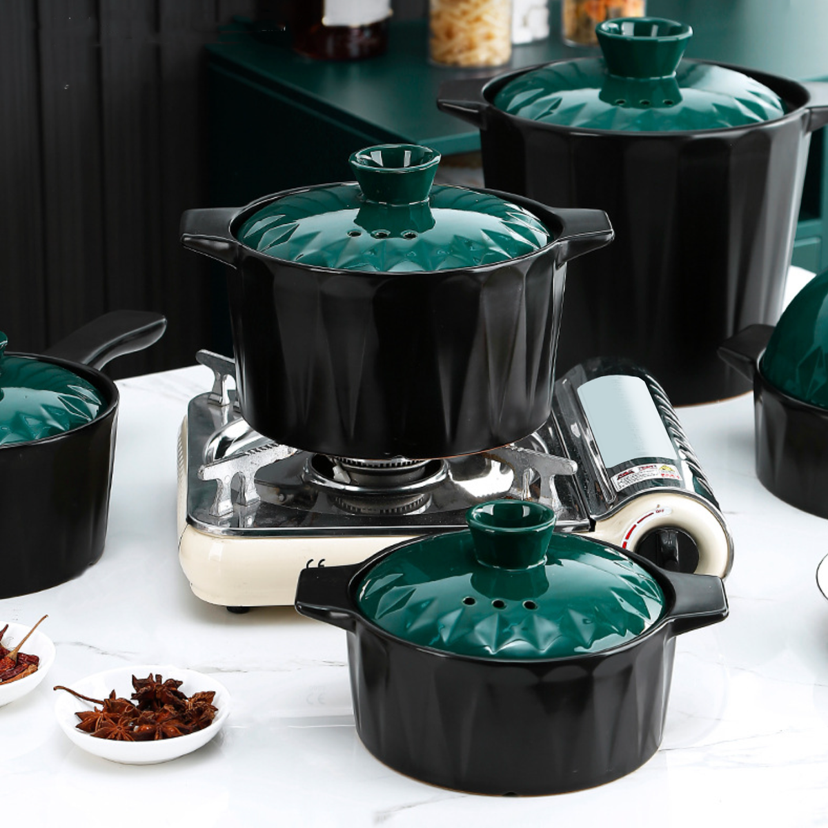 Two in one Ceramic Cookware with Lid Nestasia
