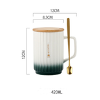Ceramic Mug with Lid and Spoon Nestasia