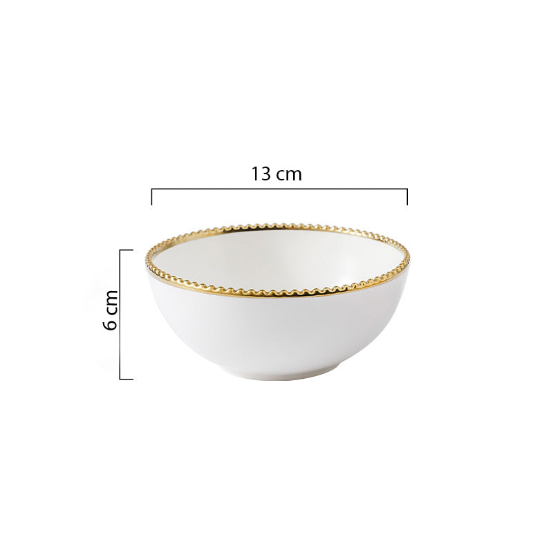 Snack Bowl With Gold Rim 300 ml Nestasia