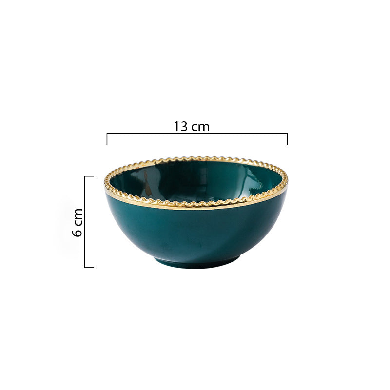 Snack Bowl With Gold Rim 300 ml Nestasia
