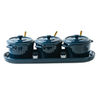 Blue Spice Jar Set With Tray Nestasia