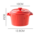 Red Spice Jar Set With Tray Nestasia