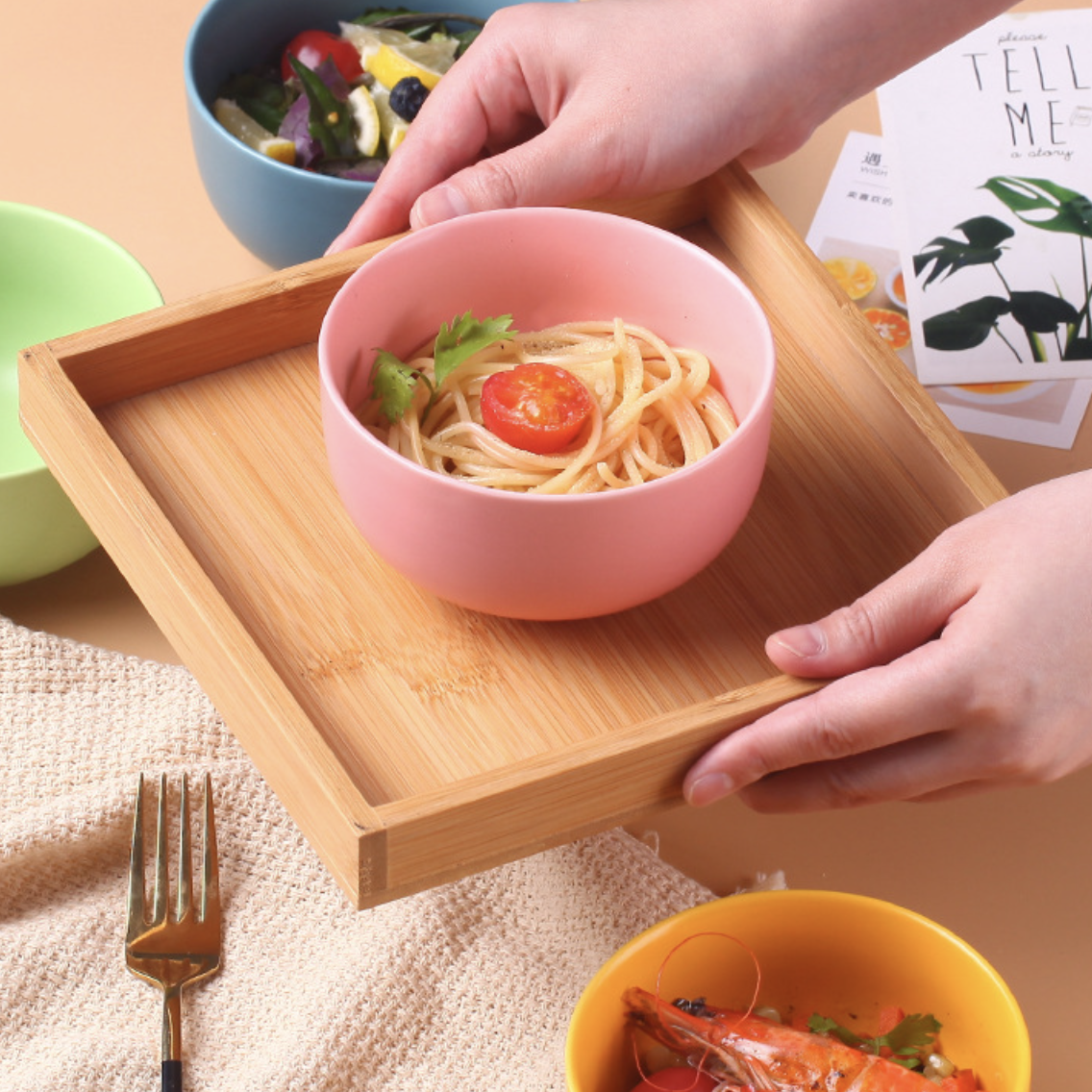 Ceramic Bowl For Chips Set of 2 Nestasia