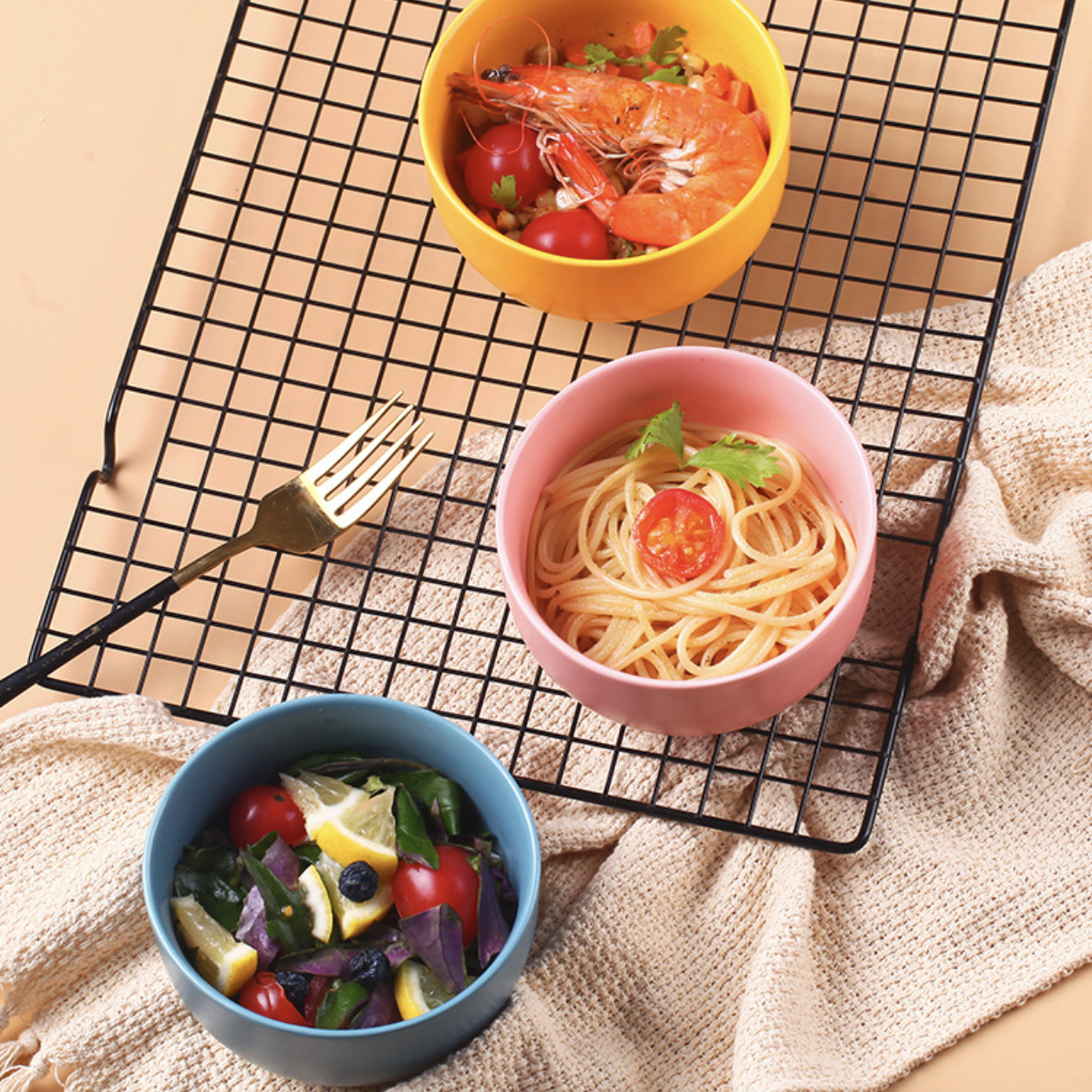 Ceramic Bowl For Chips Set of 2 Nestasia