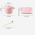 Pink Spice Jar Set With Tray Nestasia