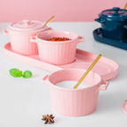 Pink Spice Jar Set With Tray Nestasia