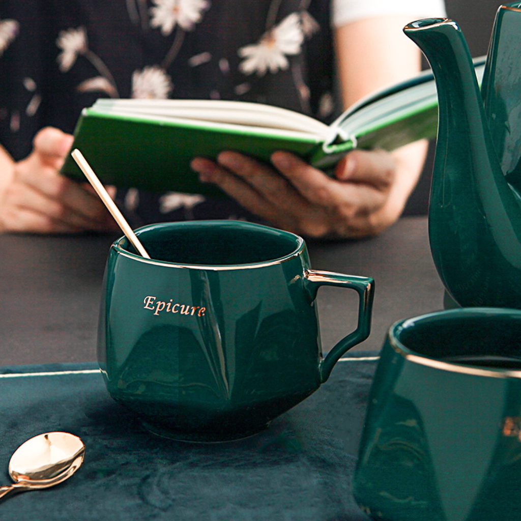 Contemporary Tea Set Green Nestasia