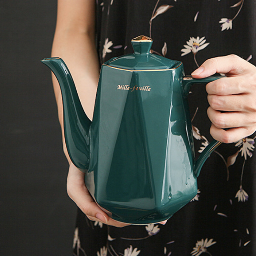 Contemporary Tea Set Green Nestasia