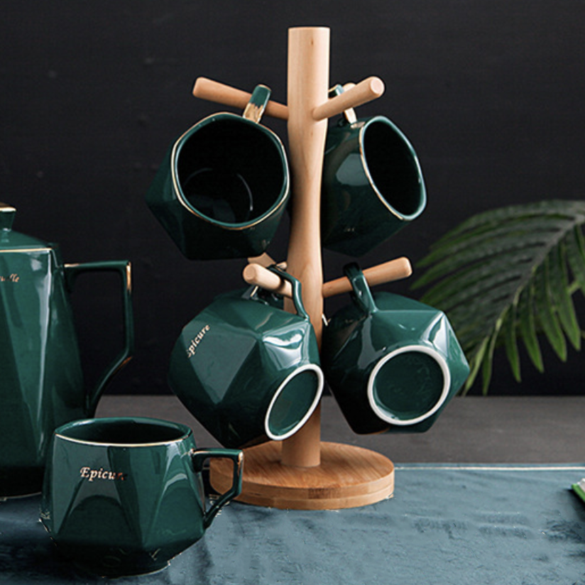 Contemporary Tea Set Green Nestasia