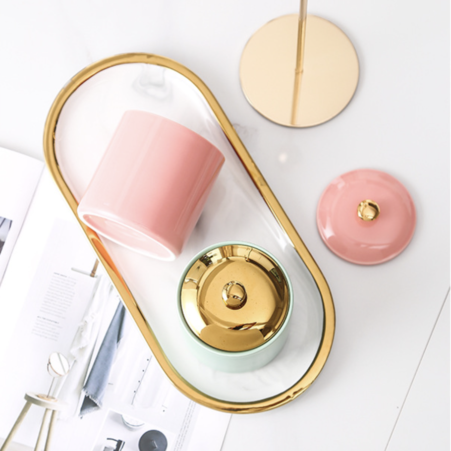 Pink Ceramic Container Nestasia