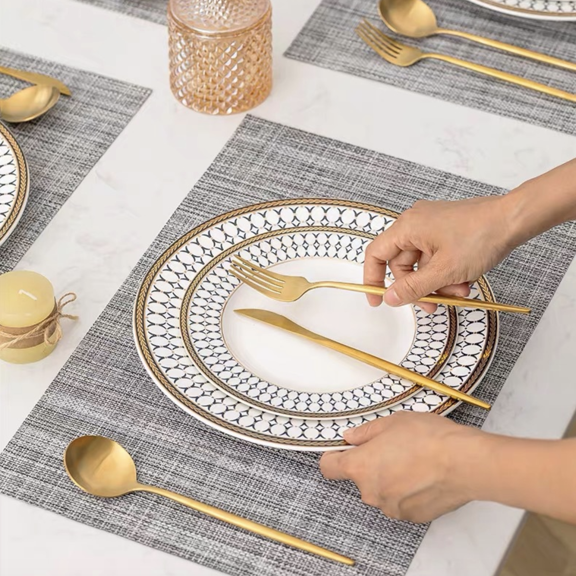 Blue And White Dinner Plate Nestasia