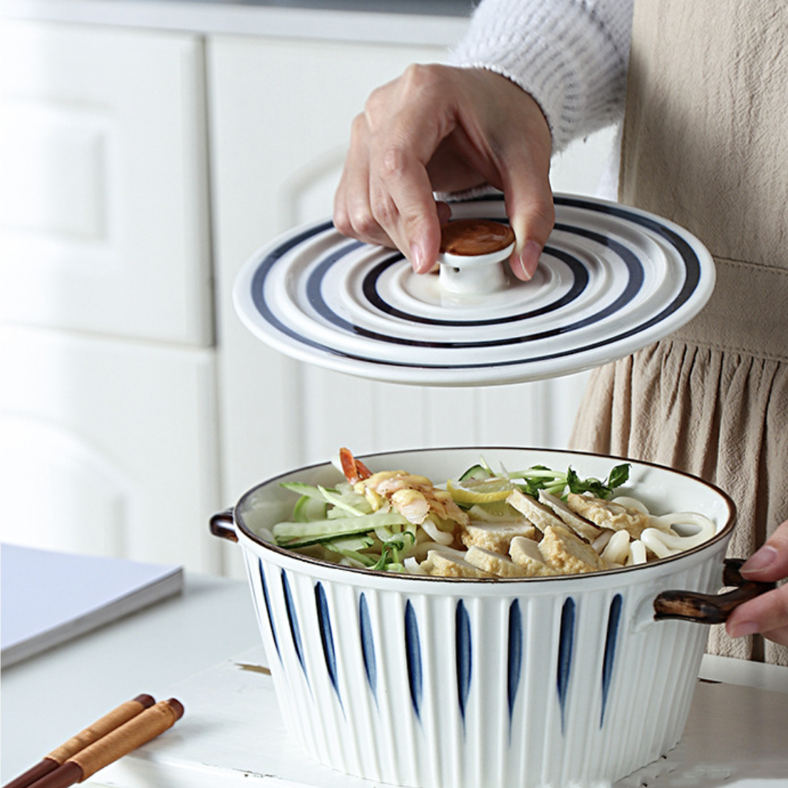 Capri Microwave Safe Ceramic Pot Nestasia