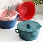 Striped Cooking Pot with Lid Nestasia