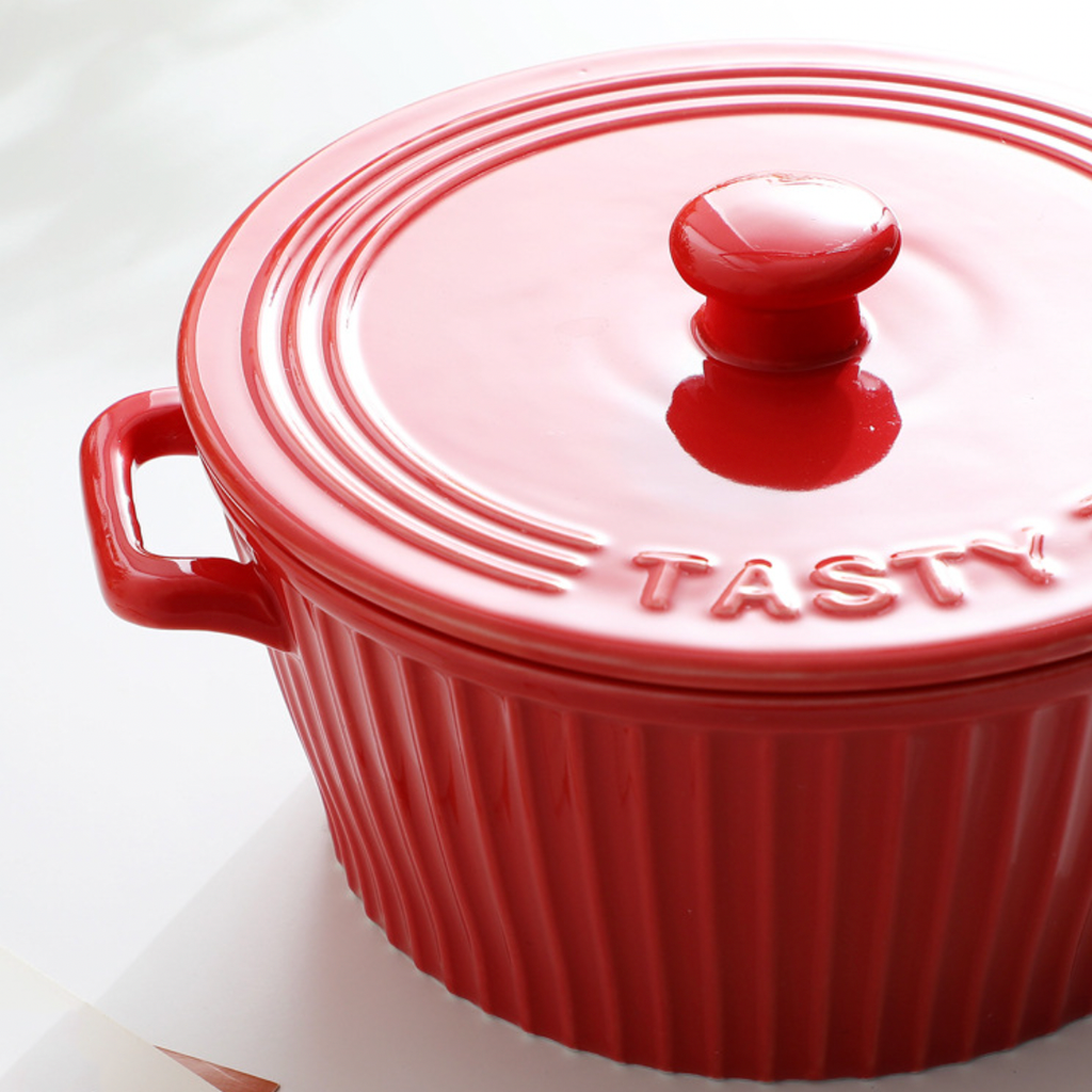 Striped Cooking Pot with Lid Nestasia