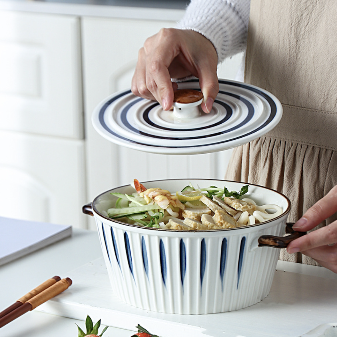 Capri Microwave Safe Ceramic Pot Nestasia