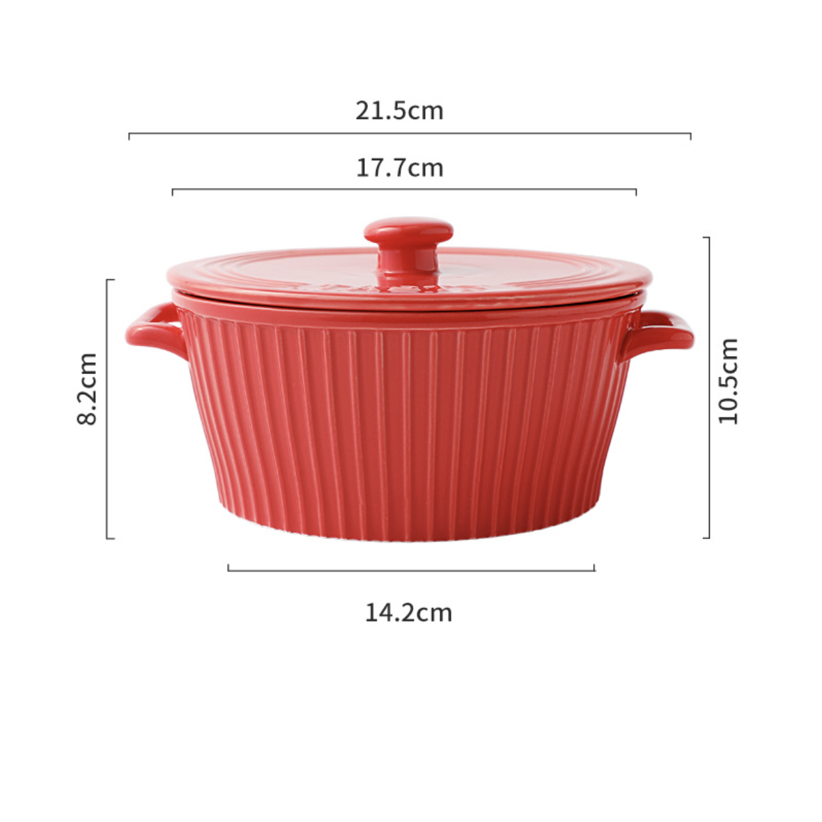 Striped Cooking Pot with Lid Nestasia