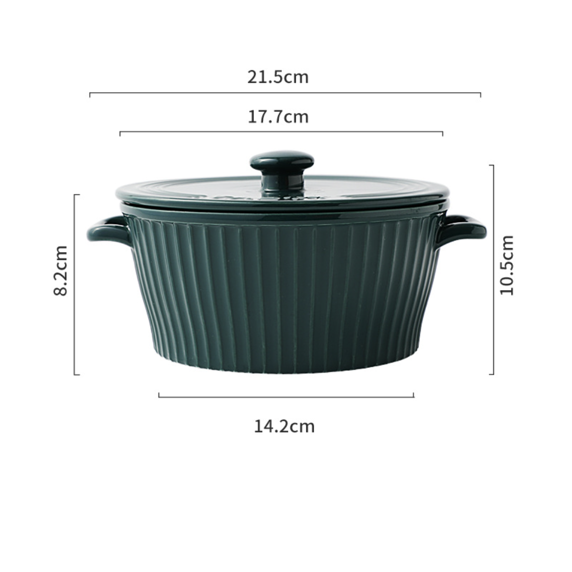 Striped Cooking Pot with Lid Nestasia