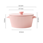 Striped Cooking Pot with Lid Nestasia