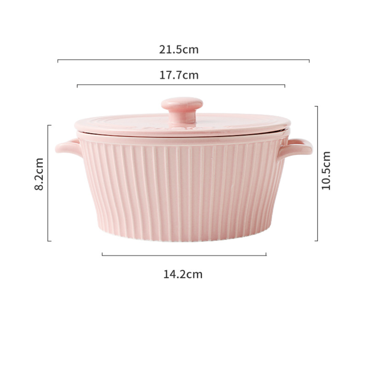 Striped Cooking Pot with Lid Nestasia