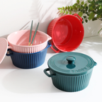 Striped Cooking Pot with Lid Nestasia