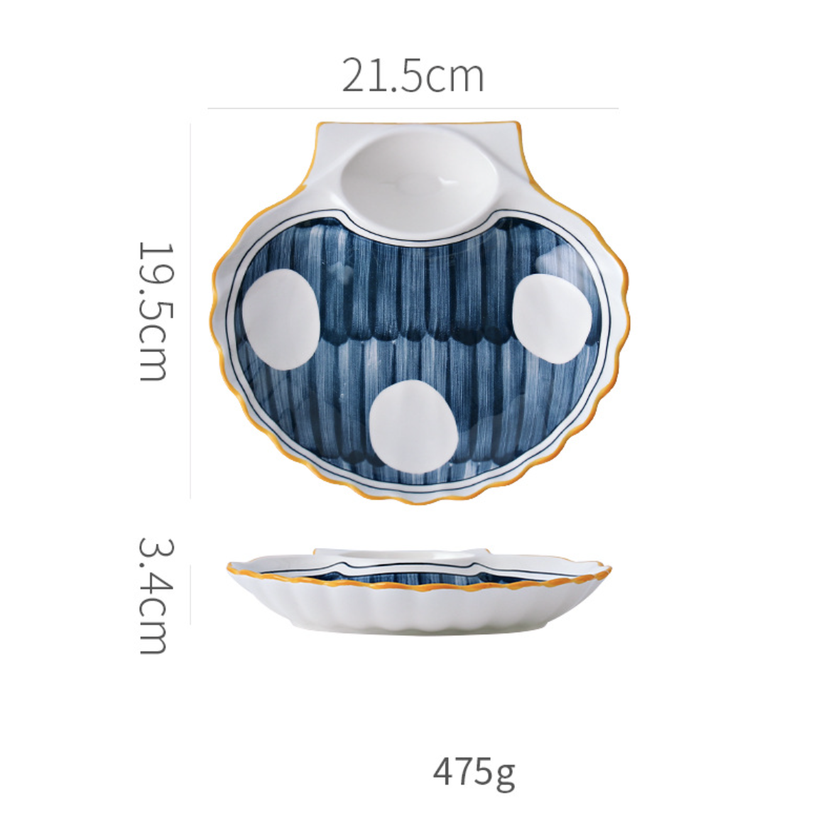 Shell Capri Section Plate Nestasia