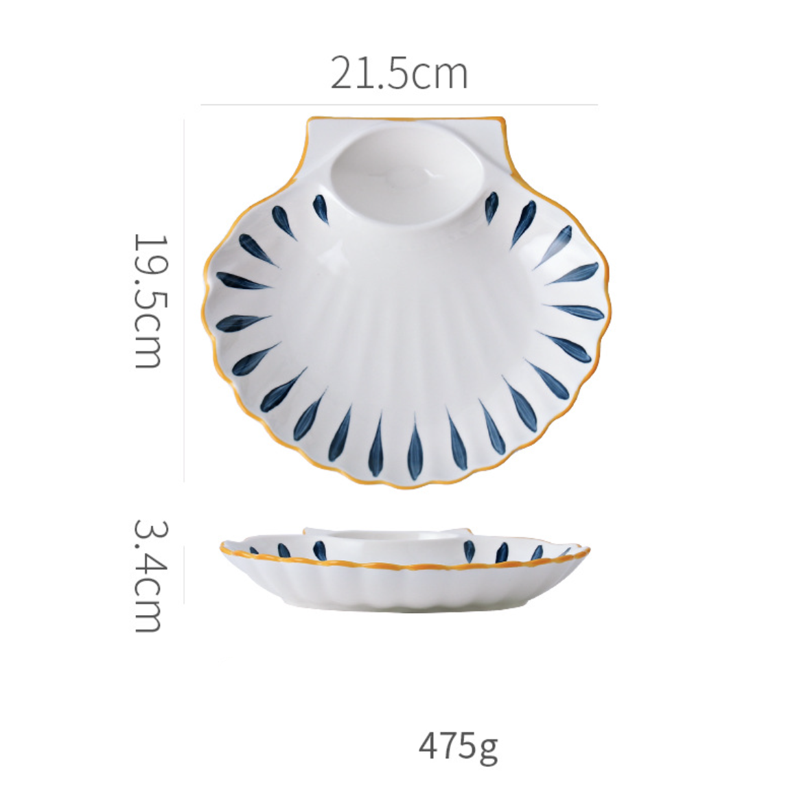 Shell Capri Section Plate Nestasia
