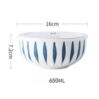 Nitori Teardrop Patterned Ceramic Serving Bowl 650ml Nestasia