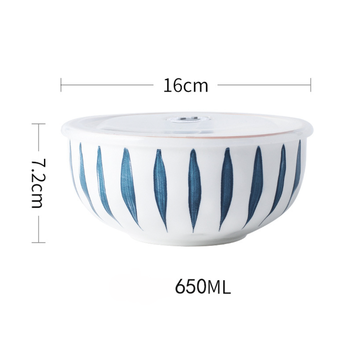 Nitori Teardrop Patterned Ceramic Serving Bowl 650ml Nestasia