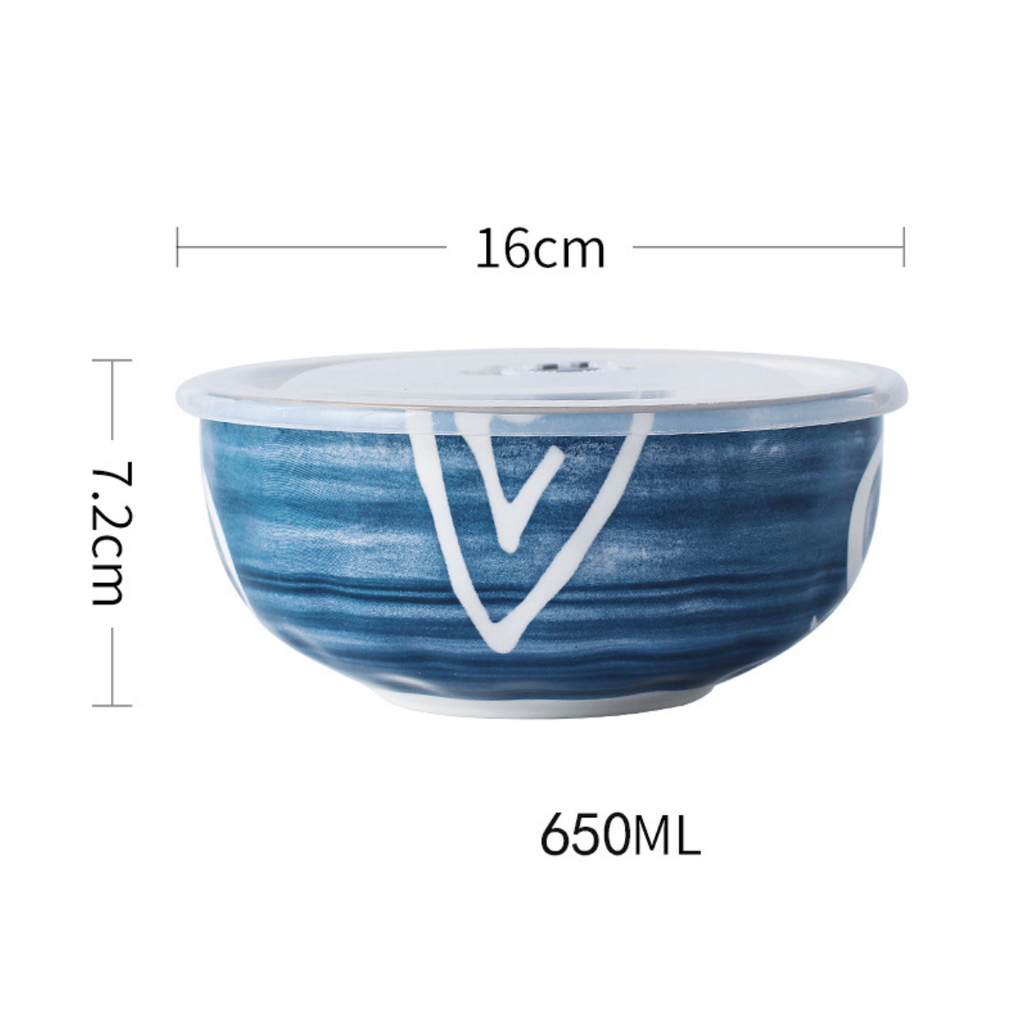 Nitori Swirl Ceramic Serving Bowl 650ml Nestasia