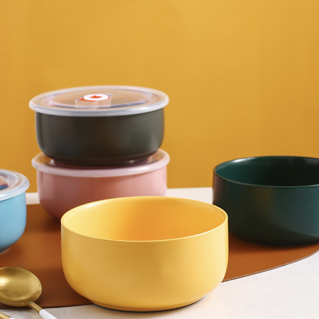 Colorful Bowl With Lid Nestasia