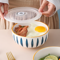 Nitori Teardrop Patterned Ceramic Serving Bowl 650ml Nestasia